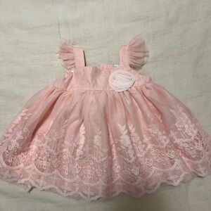 Pink Lace Baby Dress 3 Months Baby Girl
